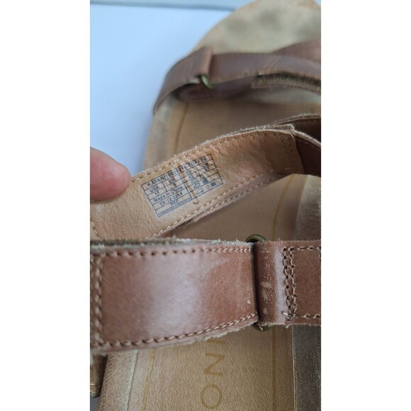 VIONIC Kayan Tan Leather Strappy Orthotic Platform Sandals Sz 11 Comfort Walking - Picture 9 of 9